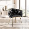 Luxury leisure velvet sofa chair  black