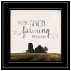 "Faith, Family, Farming Friends" by Marla Rae Framed Print, Black Frame