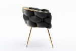 Luxury leisure velvet sofa chair  black