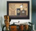 "Friends Gather Here" By Pam Britton, Printed Wall Art, Ready To Hang Framed Poster, Black Frame