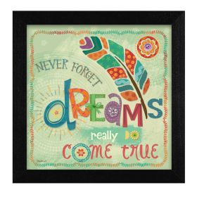 "Dreams Come True" By Mollie B., Printed Wall Art, Ready To Hang Framed Poster, Black Frame