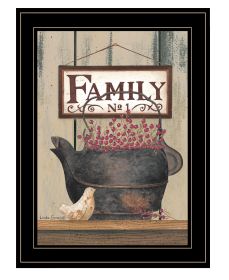 "FAMILY NO.1" by Artisan Linda Spivery, Ready to Hang Framed Print, Black Frame