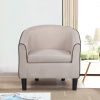 Modern Accent Arm Chair, Suit for Living Room or Bedroom (Fabric Beige)