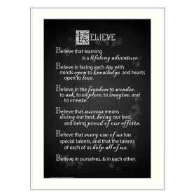 "Believe" By Trendy Decor4U, Printed Wall Art, Ready To Hang Framed Poster, White Frame