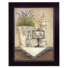 "Bath" By Mary June, Printed Wall Art, Black Frame