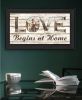 "Love Begins at Home" by Artisan John Rossini, Print, Black Frame