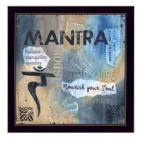 "Yoga Series - Mantra" By Debbie DeWitt, Wall Art, Framed, Black