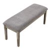 Solid Wood  Bench Upholstered for End of Bed, Dining Room, Living Room,