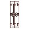 Chinese Style Frosted Redwood Lattice Window Film; 15x39 inch