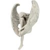 Sorrow Angel Statue; Pure White Love Angle With Wings Sculpture