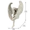 Sorrow Angel Statue; Pure White Love Angle With Wings Sculpture