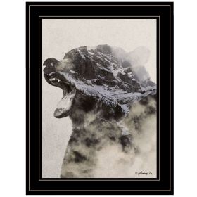 "Bear Fog" by Andreas Lie Framed Print, Black Frame