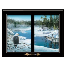 "The Lookout" by Kim Norlien Framed Print, Black Window-Style Frame