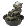 Rock Cascading Tabletop Water Fountain with LED Light 8.3 in.