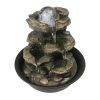 Rock Cascading Tabletop Water Fountain with LED Light 8.3 in.