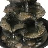 Rock Cascading Tabletop Water Fountain with LED Light 8.3 in.