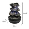 High Rock Cascading Tabletop Water Fountain with LED Light 15.7in.