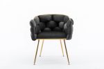 Luxury leisure velvet sofa chair  black