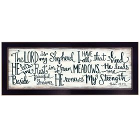 "The Lord is My Shepherd" by Annie LaPoint, Print, Black Frame