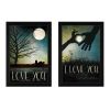 "Love Collection" 2-Piece Vignette By Marla Rae, Printed Wall Art, Black Frame