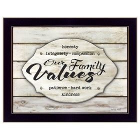 "Our Family Values" by Cindy Jacobs, Framed Print, Black Frame