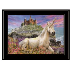 "Royal Unicorn" By Ed Wargo, Print, Black Frame