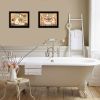 "Bath & Powder Room" 2-Piece Vignette by Becca Barton, Black Frame