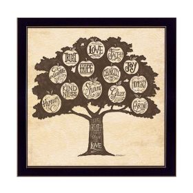 "Family Attributes I" By Deb Strain, Printed Wall Art, Ready To Hang Framed Poster, Black Frame