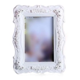 White 4x6 Rhinestone Picture Frame Desktop