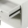 Modern Wood Grain One-Drawer Nightstand, White