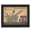 "Seasoned with Love" By Pam Britton, Printed Wall Art, Ready To Hang Framed Poster, Black Frame