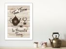 "Tea Time" by Millwork Engineering Framed Print, White Frame