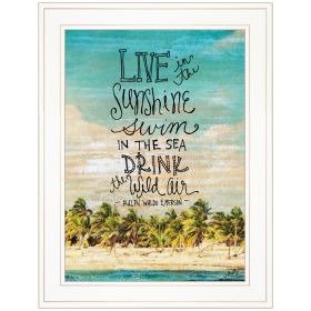 "Live in the Sunshine" by Misty Michelle, Print, White Frame