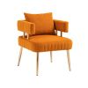 COOLMORE Accent Chair Gold, with Golden feet