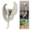 Sorrow Angel Statue; Pure White Love Angle With Wings Sculpture