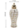 Regal White and Gold Ceramic Decorative Ginger Jar