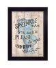 "If You Sprinkle When You Tinkle" by Artisan Debbie Dewitt Print, Black Frame