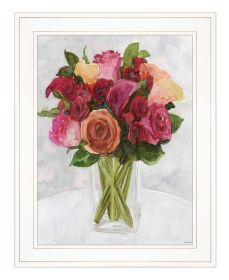 "Vases with Flowers II" by Stellar Design Studio Print, White Frame