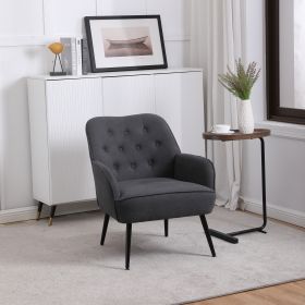 Modern Chair velvet Sherpa Armchair (Dark Grey)