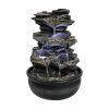 High Rock Cascading Tabletop Water Fountain with LED Light 15.7in.