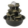 Rock Cascading Tabletop Water Fountain with LED Light 8.3 in.