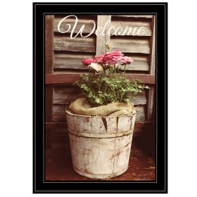 "Welcome Roses" by Anthony Smith Framed Print, Black Frame