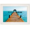 "Pier" by John Jones Framed Print, White Frame