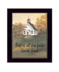 "Seek God" by Artisan Gail Eads, Framed Print, Black