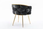 Luxury leisure velvet sofa chair  black