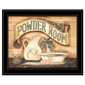 "Powder Room" by Becca Barton, Print, Black Frame