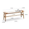 Natural Oak Wood Bench Bedroom, Bathroom, Dinning room (White)