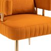 COOLMORE Accent Chair Gold, with Golden feet