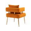 COOLMORE Accent Chair Gold, with Golden feet