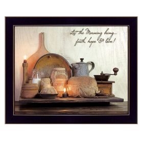 "Faith, Hope and Love" By Susan Boyer, Printed Wall Art, Ready To Hang Framed Poster, Black Frame